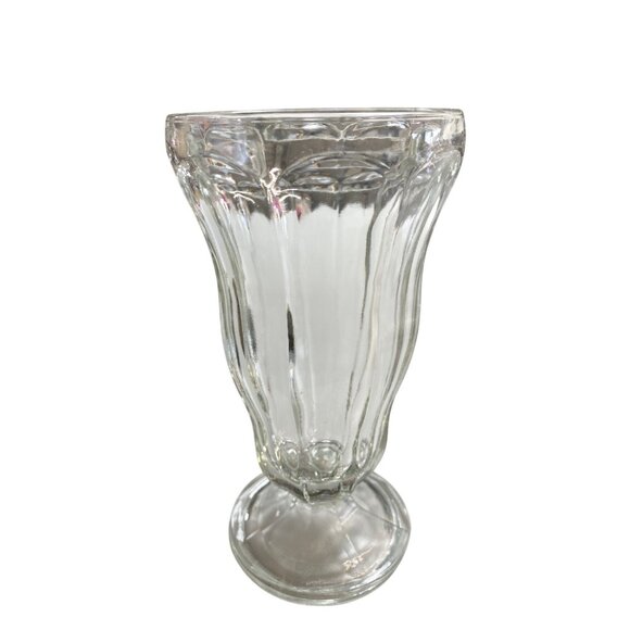 Vintage Clear Glass Ice Cream Soda Fountain Style Cup - Picture 1 of 4